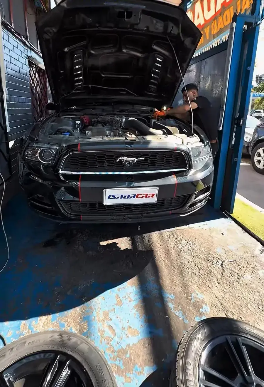 Motor a la vista · Ford Mustang